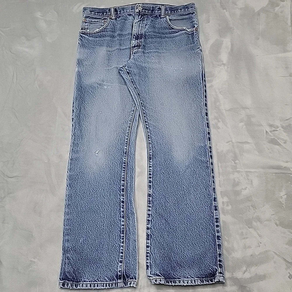 VTG Levi's Jeans Mens 36x39 Blue 511 Straight Leg Denim Workwear Faded Distress